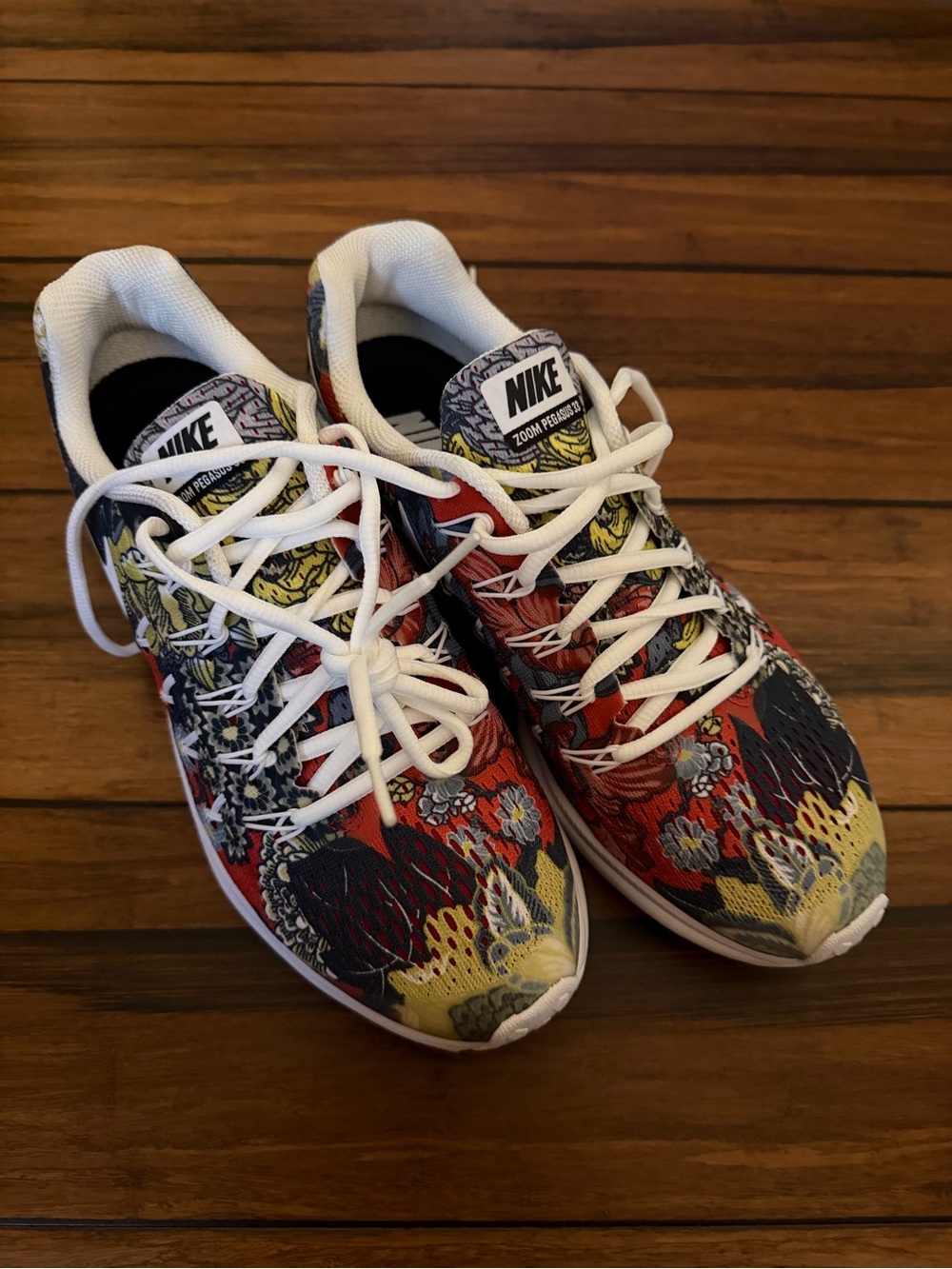 Nike Women’s  Floral Print Sneakers - Red/Yellow/Black